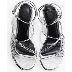 H&M Heeled Strappy Sandals - Silver