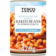 Recycled Packaging Canned Food Tesco Reduced Sugar And Salt Baked Beans In Tomato Sauce 420g