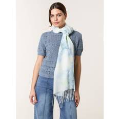 Women - Yellow Scarfs Blue Vanilla Floral Print Scarf - ONE