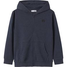 Drenge - Polyester Trøjer Name It Navy Blazer Valon Regular Sweat Cardigan - Navy
