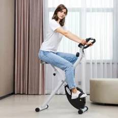 Sportnow Folding Exercise Bike with Heart-Rate Sensor