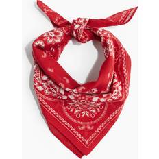 Röda Halsdukar & Sjalar H&M Dam Paisleymönstrad Bomullsscarf - Röd