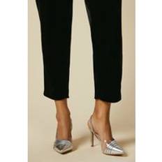 Dorothy Perkins Wide Fit Detroit Slingback Court Shoes - Silver