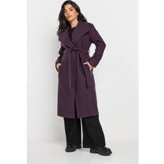 Purple Coats PixieGirl Petite Belted Wrap Coat - Purple