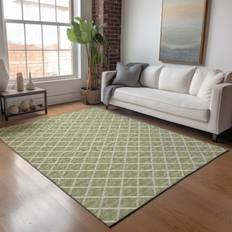 Addison Rugs Mayfield 5 x 7 ft Loomed Polyester Aloe Rectangular Indoor Geometric Machine Washable Area Rug Green