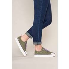 Levan Chunky Canvas Trainers - Green