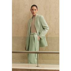 Karen Millen Trousers Karen Millen Petite Soft Tailored Wide Leg Trousers - Mint