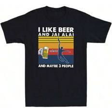 Shein Alai Vintage Jai People T-Shirt Like Short Sleeve Beer And Maybe - 3 I And