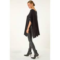 Capes & Ponchos on sale Roman Blanket Stitch Knit Poncho - Black