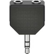 Kablar Hama Adapter Audio 2x3.5mm 3.5mm 2xHona-Hane Svart