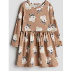 H&M Printed Cotton Dress - Beige