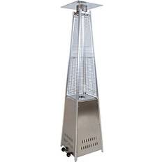 Golvstående Terrassvärmare Home4you Gasvärmare Tower H227 cm Altanvärme Silver