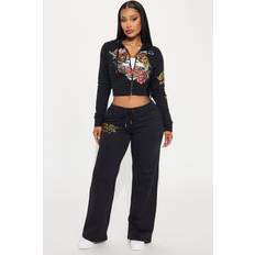 Ed Hardy Retro Tiger Zip Pant - Black