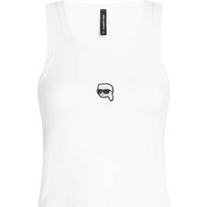 Ikon Cropped Pajama Tank Top - White
