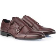 Leather Monks Amen Clonmel Leather Monk Strap Shoe - Wine