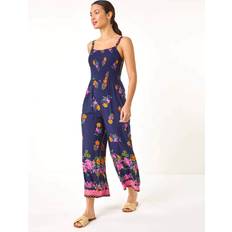 Dam - Natur Jumpsuits & Overaller Roman Floral Border Jumpsuit - Navy