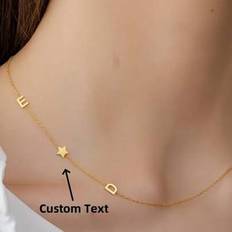 Shein Gold Initial Necklace - Alphabet