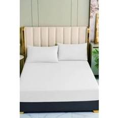 Egyptian Cotton Bed Sheets Ezysleep Egyptian Cotton Fitted - King Bed Sheet White