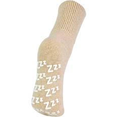 Sock Snob Non Slip Cashmere Wool Slipper Bed Socks - Beige