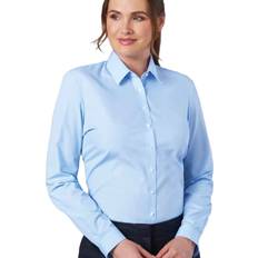 Selene Poplin Long-Sleeved Formal Shirt - Blue