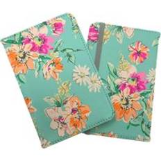 Passport Covers Warren Reed Bright Flower Sketch Passport Cover - Green