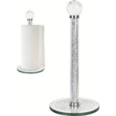 Glass Paper Towel Holders Temu Elegant Crystal Glass Silvery Round Base Paper Towel Holder