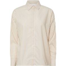 Brown Shirts PixieGirl Petite Stripe Tie Back Shirt - Brown