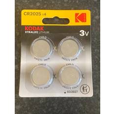 Kodak CR2025 Xtralife Lithium Batteries 4 Pack