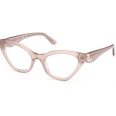 Glasögon & Läsglasögon Guess by Marciano GM50038 057 Optiska Bågar Acetat Beige Cat Eye Normal