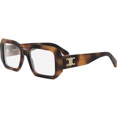 Celine Triomphe CL50155I Glasses Dark Tortoise Square Women