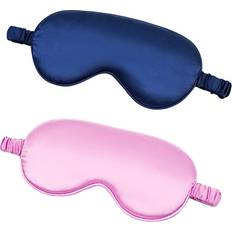 Sleep Masks Zeuxo 2 Pcs Mulberry Silk Sleep Eye Mask