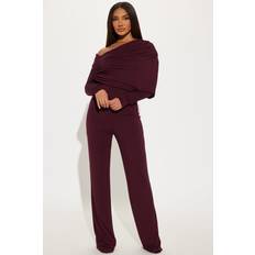 Getting To Know You Jumpsuit - Plum