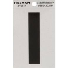 Facade Numbers Hillman 3 in Reflective Black Mylar Self-Adhesive Letter I 1 pc Pack of 6