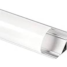 Aluminiumskena för LED-Remsor 12 mm 2 m Opal Vit