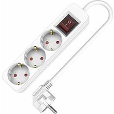 TM electron 3-Stikks Strømuttak Med Bryter 1,5 m