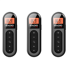 Radios Jojomino 3X Mini Pocket FM Radio Rechargeable Portable 76-108MHZ Receiver