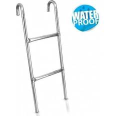 Trampolines SereneLife Outdoor Trampoline Access Weather Resistant Safety Ladder Silver