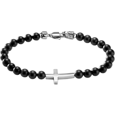 Unity Cross Bracelet - Silver/Onyx