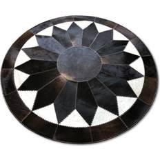 Läder Mattor & Fällar EtnoDesign Patchwork Cowhide Vit, Svart 150cm