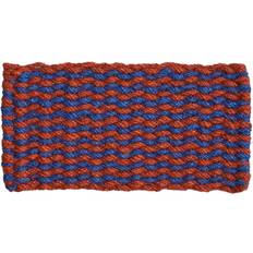 Hay Dörrmattor Hay Coco Stripe Wave Dörrmatta 40 x 80 cm Brun Navy Blå, Brun, Röd