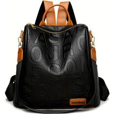 Temu Stylish Backpack For Women - Black