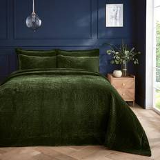 Dunelm Haisley Geo Bedspread Olive Bedspread Green (235x235cm)