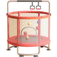 Trampolines Arlmont & Co Adjustable Baby Toddler Trampoline with Basketball Hoop