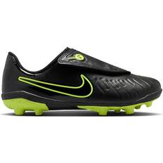 Nike Kids' Jr Tiempo Legend 10 Club Laceless Molded Soccer Cleats - Black/Volt