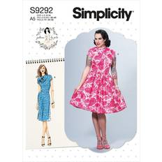 Needlework Patterns Simplicity Misses Mandorin Collar Dresses Sewing Pattern 6-14 14-22