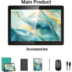 Tablets Temu Qddq 10.1 Inch Tablet Android 13 2-in-1 Type-C