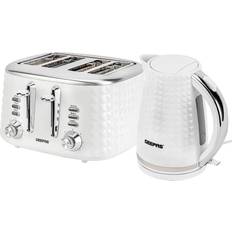 Geepas Argyle 4 Slice Bread Toaster and 1.7L Cordless Electric Kettle