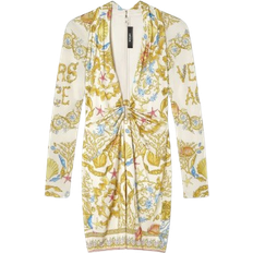 Versace Underwater Barocco Safety Pin Mini Dress - Multicolor/Gold