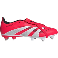 adidas Predator League Fold-Over Tongue Soft Ground Boots - Lucid Red/Cloud White/Core Black