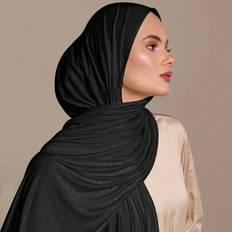 Shein Huvudbonader Shein Modal Jersey Hijab För Kvinnor - Svart